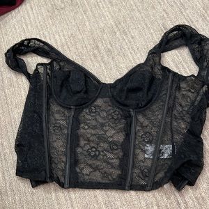 Edikted Rita lace corset top - size medium